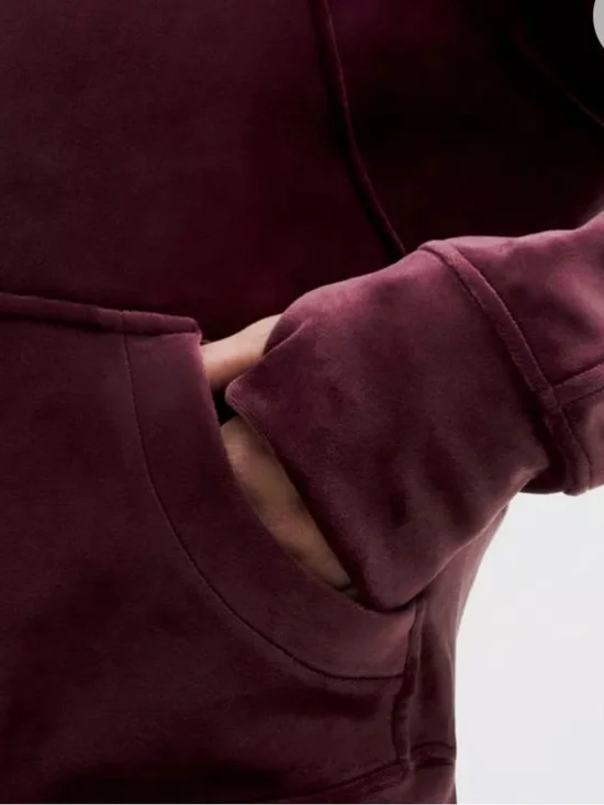 Lululemon Oversized Funnel-neck Half zip scuba velvet garnet red -XL/XXL NWOT - Picture 5 of 14